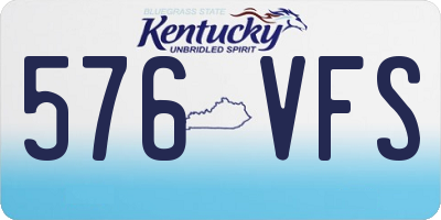 KY license plate 576VFS