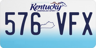 KY license plate 576VFX