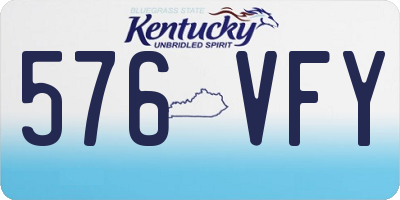 KY license plate 576VFY