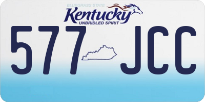 KY license plate 577JCC