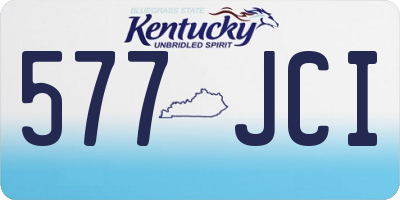 KY license plate 577JCI