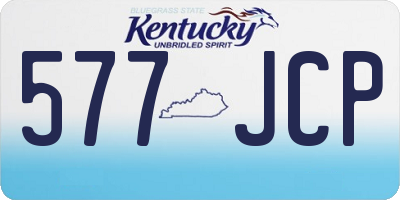 KY license plate 577JCP