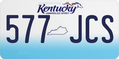 KY license plate 577JCS