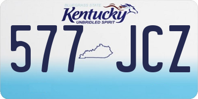 KY license plate 577JCZ