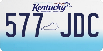 KY license plate 577JDC