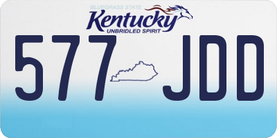 KY license plate 577JDD