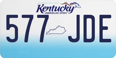 KY license plate 577JDE