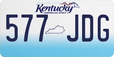 KY license plate 577JDG