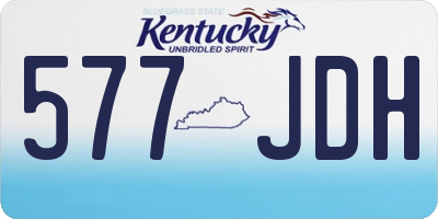 KY license plate 577JDH