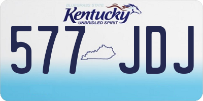 KY license plate 577JDJ