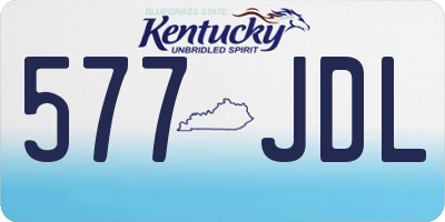 KY license plate 577JDL