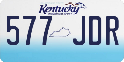 KY license plate 577JDR