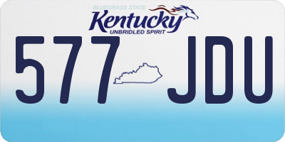 KY license plate 577JDU