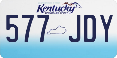 KY license plate 577JDY