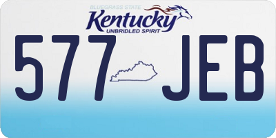KY license plate 577JEB