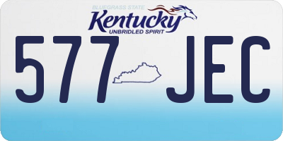 KY license plate 577JEC
