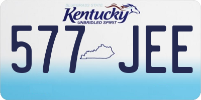 KY license plate 577JEE