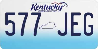 KY license plate 577JEG