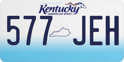 KY license plate 577JEH
