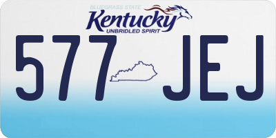KY license plate 577JEJ