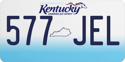 KY license plate 577JEL