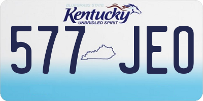 KY license plate 577JEO
