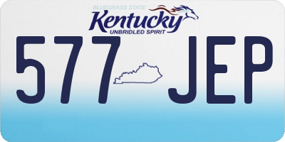 KY license plate 577JEP