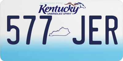 KY license plate 577JER