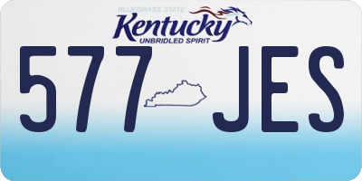 KY license plate 577JES