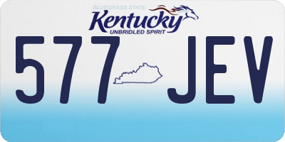 KY license plate 577JEV