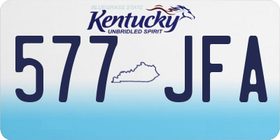KY license plate 577JFA
