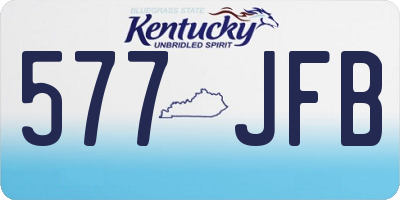 KY license plate 577JFB