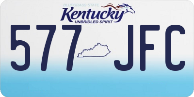 KY license plate 577JFC