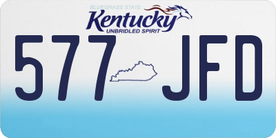 KY license plate 577JFD