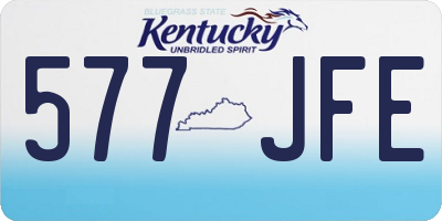 KY license plate 577JFE