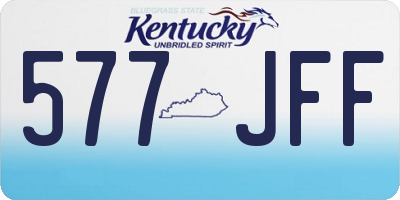 KY license plate 577JFF