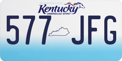 KY license plate 577JFG