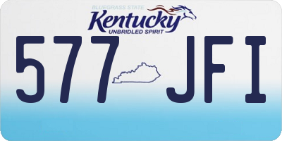 KY license plate 577JFI