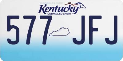 KY license plate 577JFJ