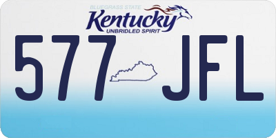 KY license plate 577JFL