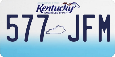KY license plate 577JFM