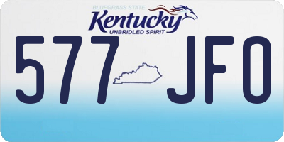 KY license plate 577JFO
