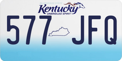 KY license plate 577JFQ