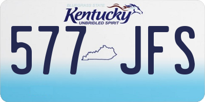 KY license plate 577JFS