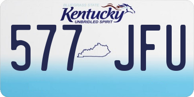 KY license plate 577JFU