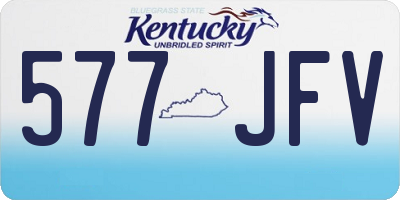 KY license plate 577JFV