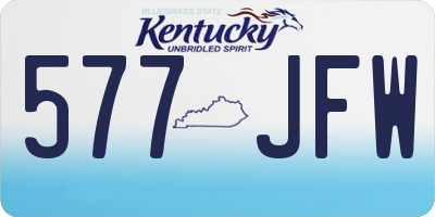 KY license plate 577JFW