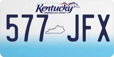 KY license plate 577JFX