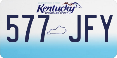 KY license plate 577JFY
