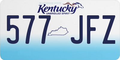 KY license plate 577JFZ